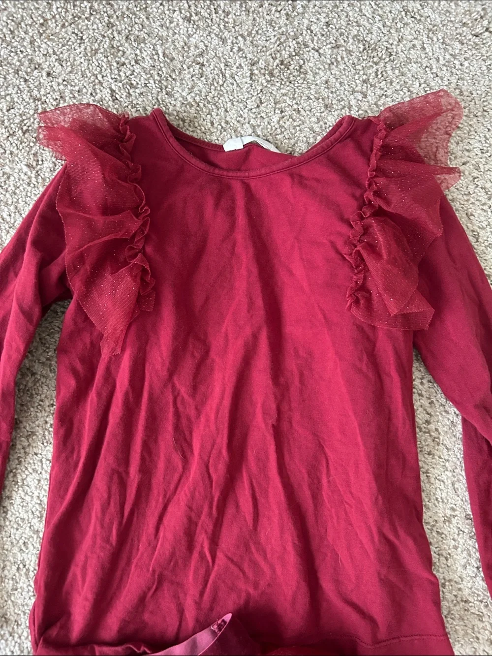 H&M Girls Maroon top and skirt